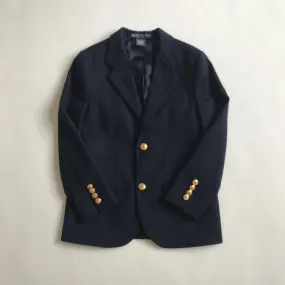 Ralph Lauren Classic Navy Wool Blazer With Gold Buttons: 7 Years