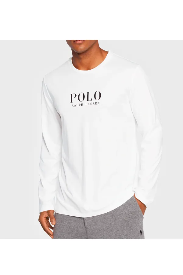 Ralph Lauren L/S Tee Liquid Logo White