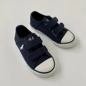 Ralph Lauren Navy Velcro Plimsoles: Size 23