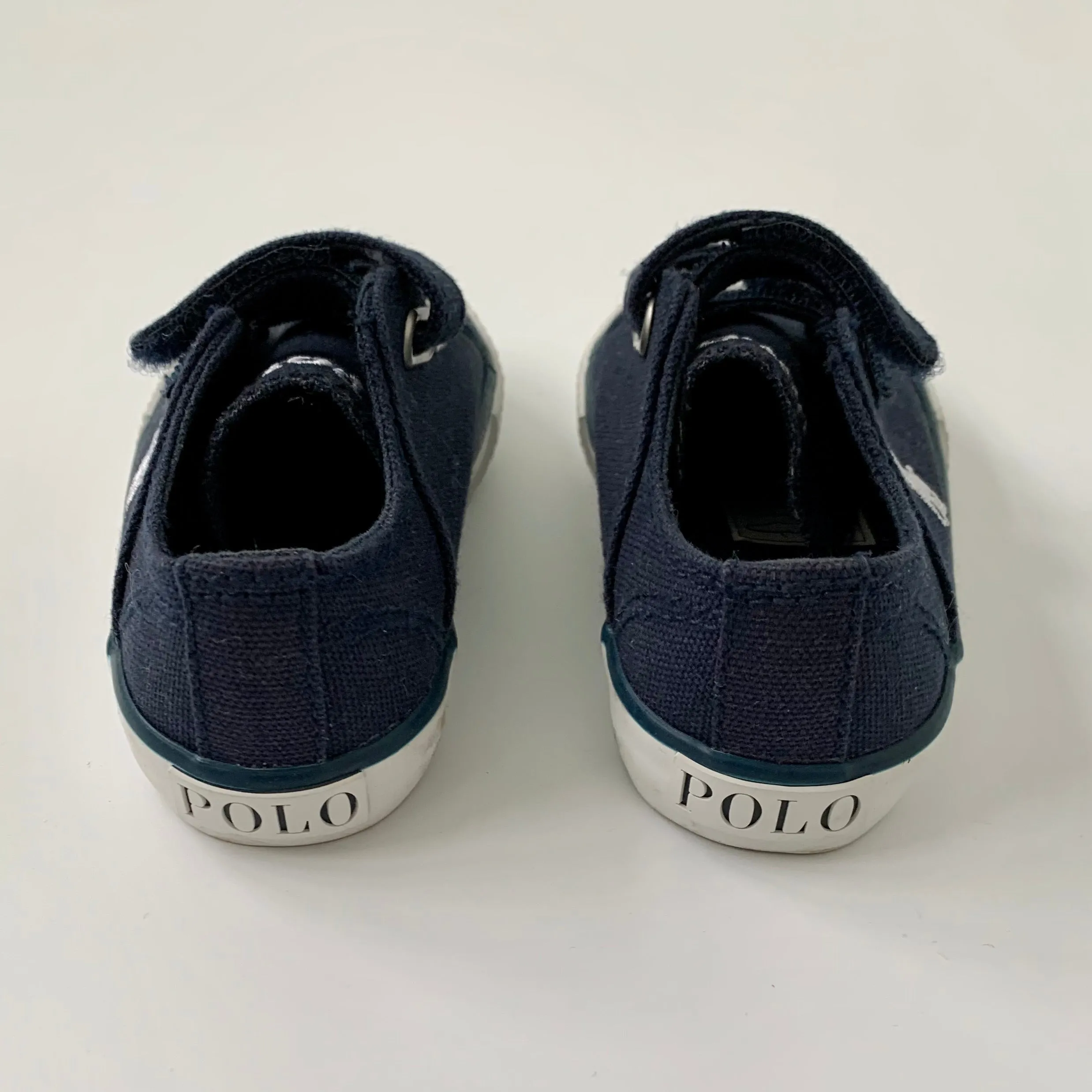 Ralph Lauren Navy Velcro Plimsoles: Size 23