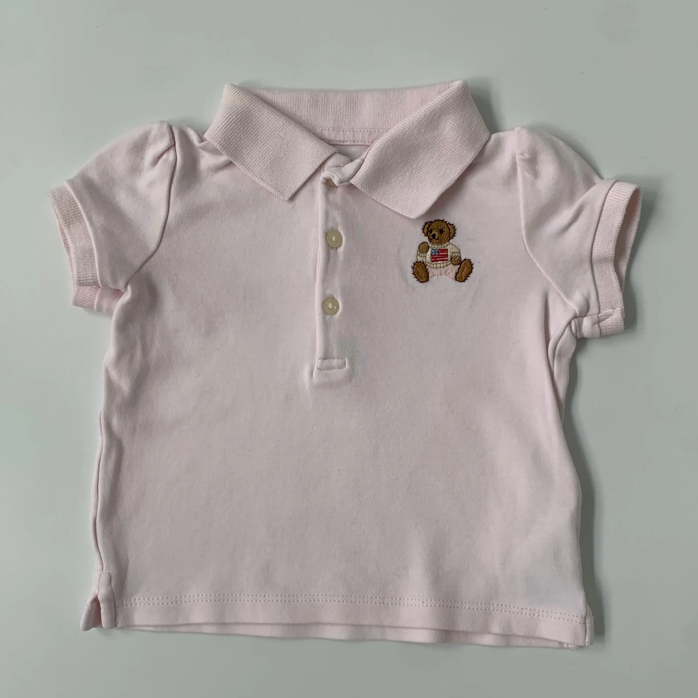 Ralph Lauren Pink Bear Motif Top: 18 Months