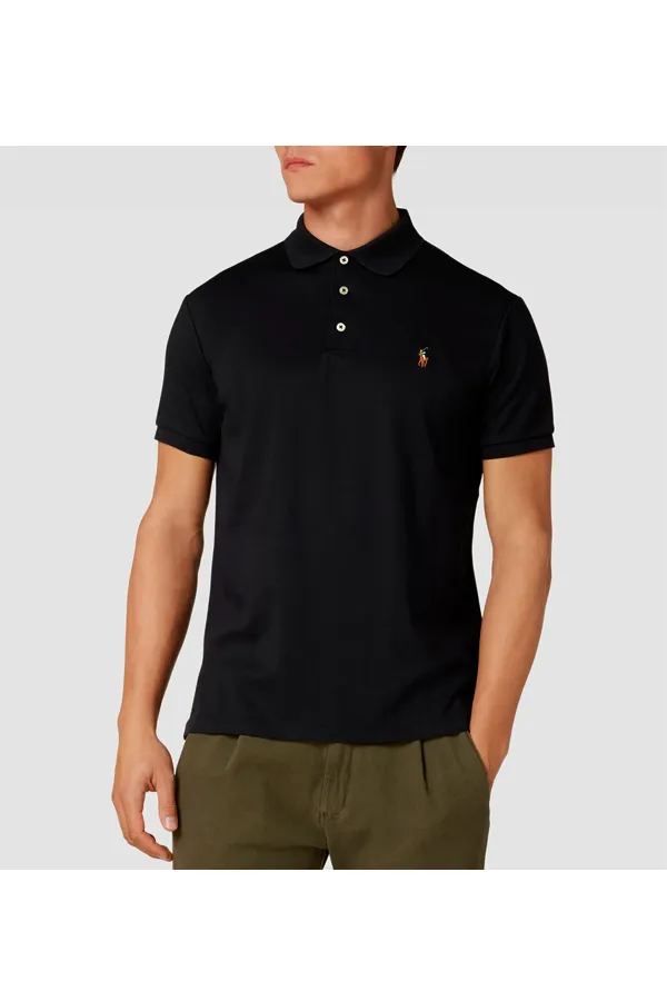 Ralph Lauren Soft-Touch Polo Slim Fit Black