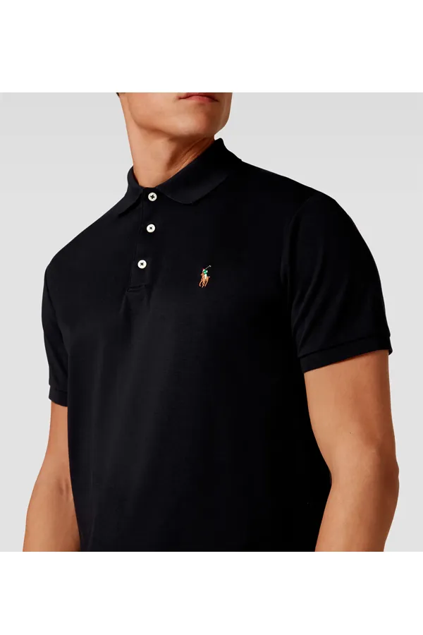 Ralph Lauren Soft-Touch Polo Slim Fit Black