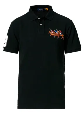 Ralph Lauren Triple-Pony Match Polo Black