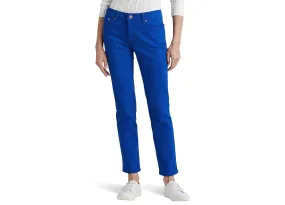 Ralph Lauren Women's Mid Rise Straight Ankle Jeans Blue