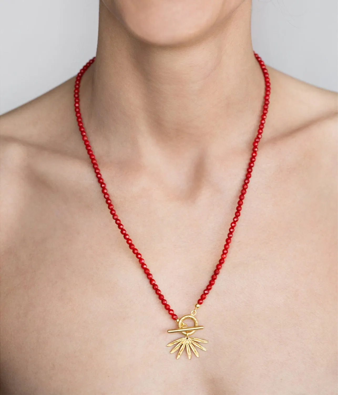 RED SUN SIREN NECKLACE