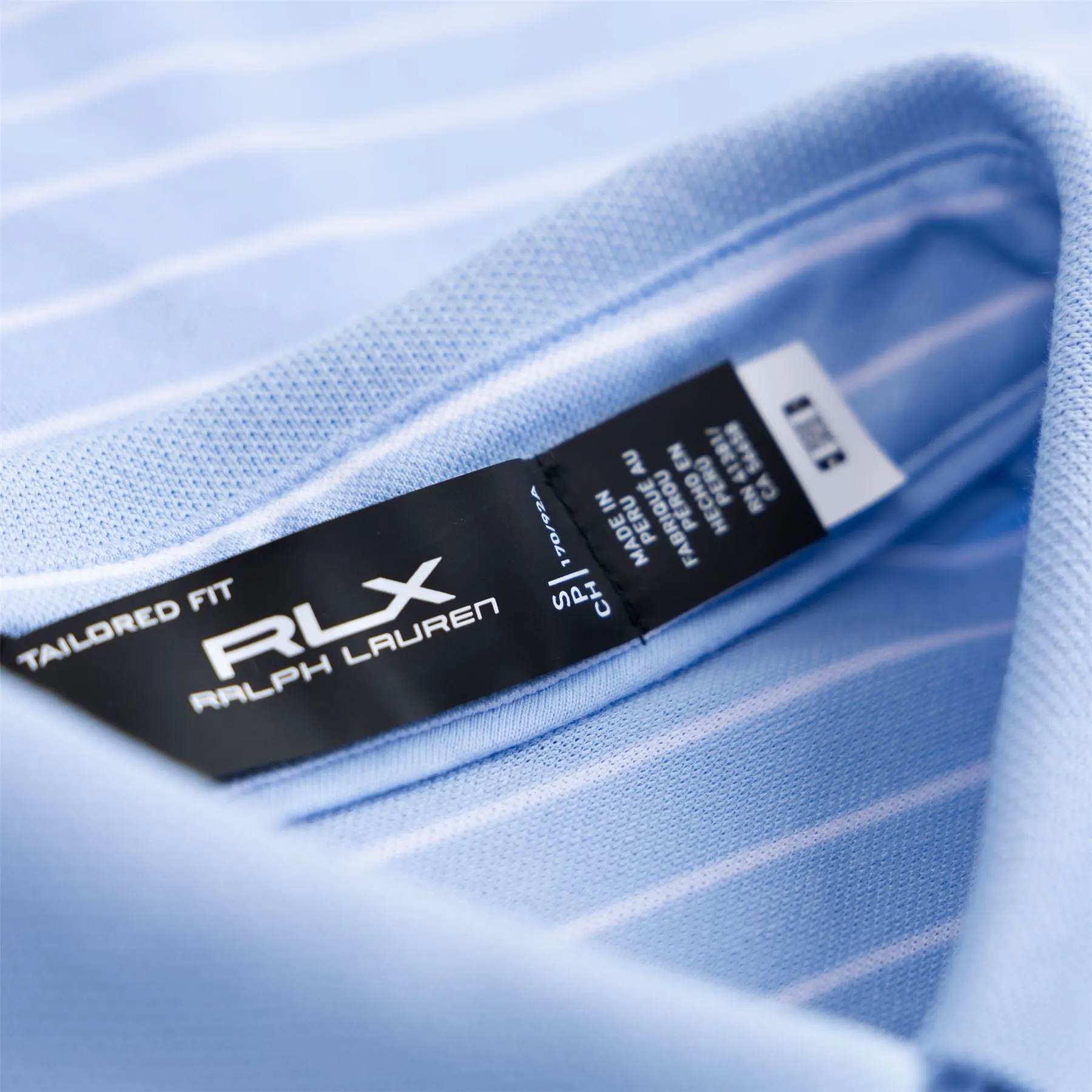 RLX Tailored Fit Tour Pique Stripe Polo Blue/White - SS24