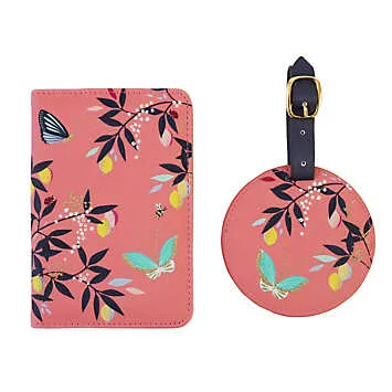 Sara Miller Orchard Boxed Travel Set Passport Holder & Luggage Tag | Kaleidoscope