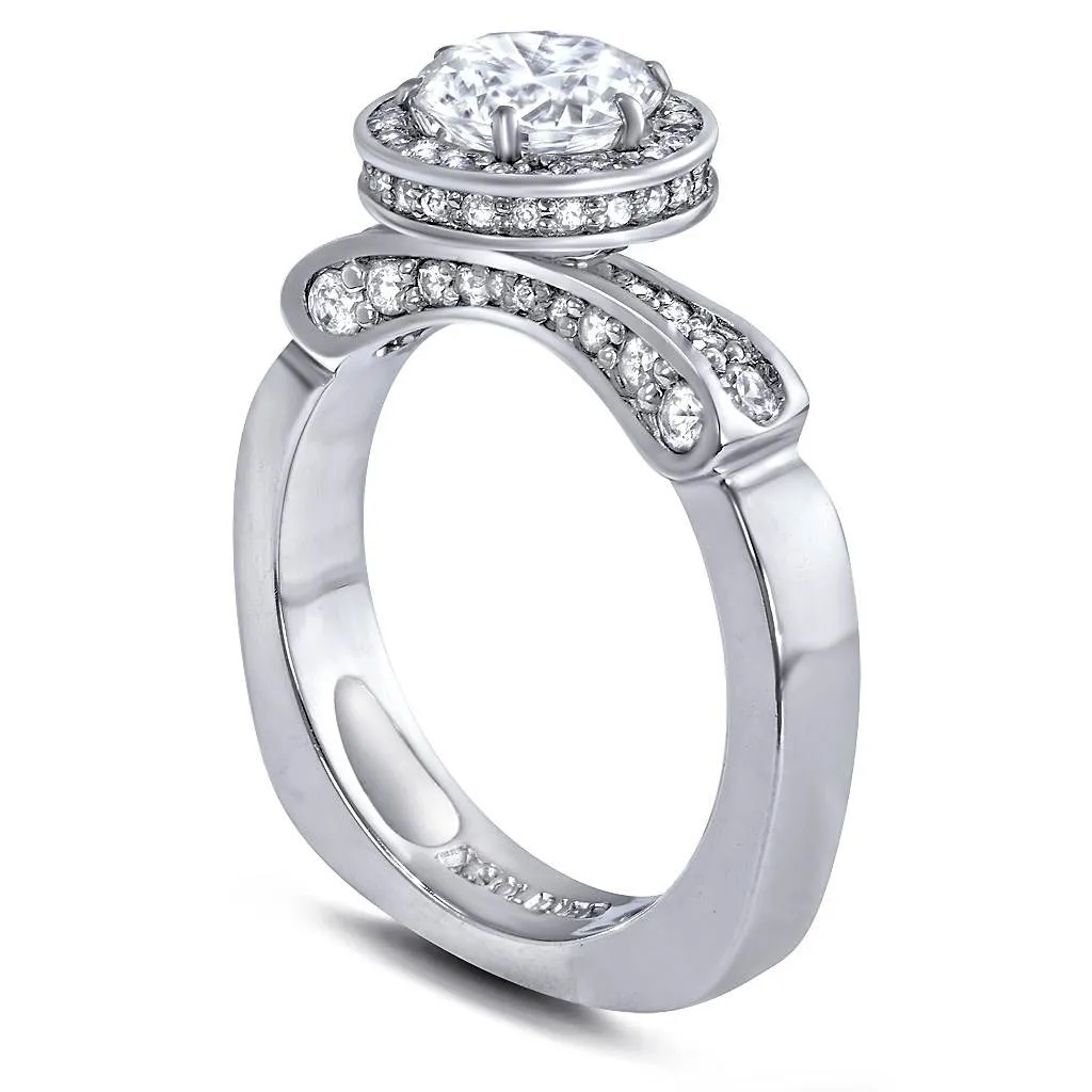 Serendipity Diamond Halo Engagement Ring