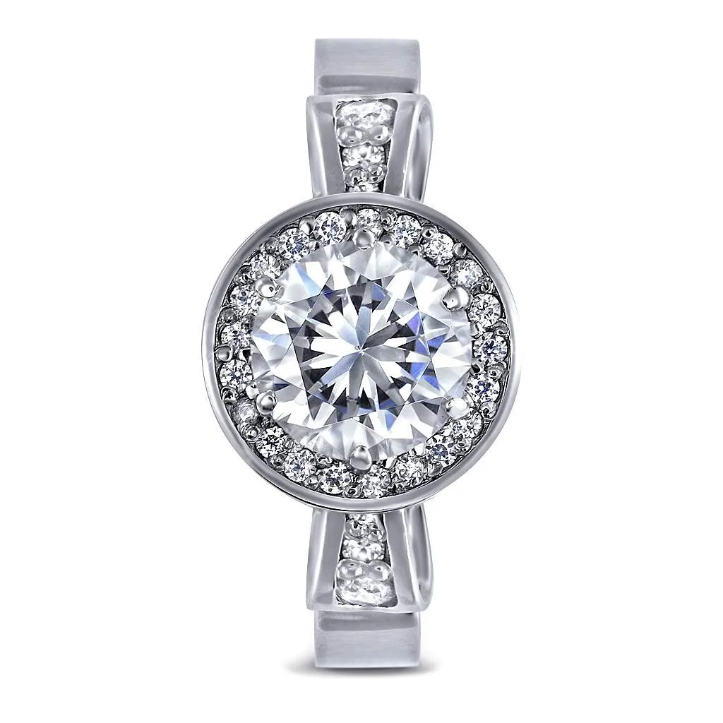 Serendipity Diamond Halo Engagement Ring