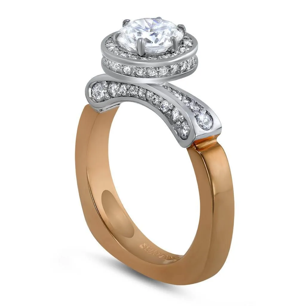 Serendipity Diamond Halo Engagement Ring