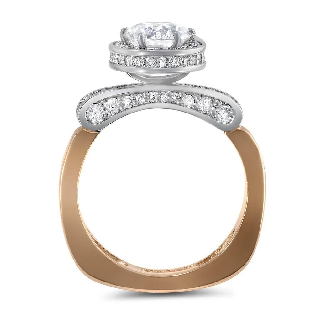 Serendipity Diamond Halo Engagement Ring