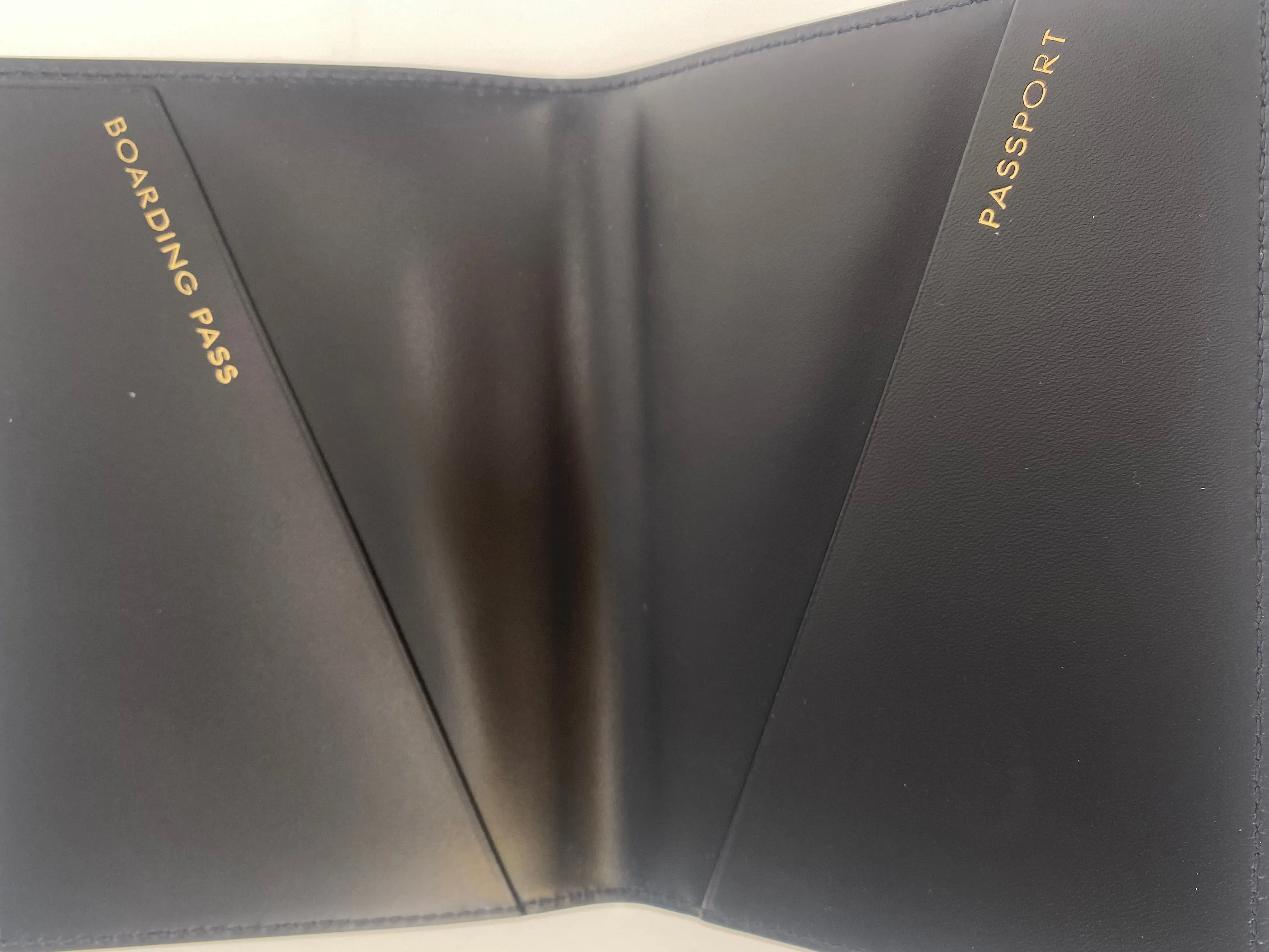 Smythson Black Leather Passport Wallet