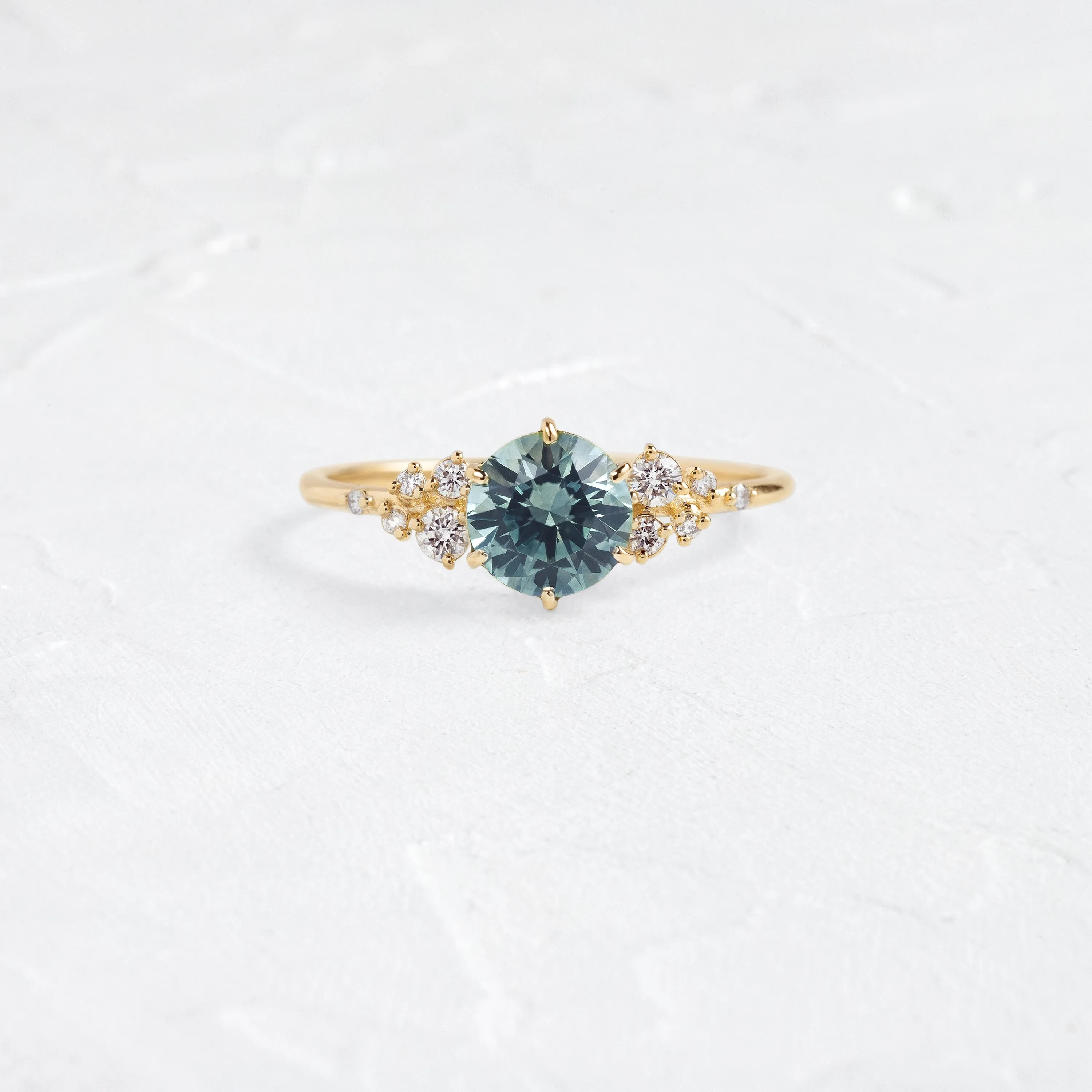 Snowdrift Ring, 1.12ct. Aqua Montana Sapphire - OOS