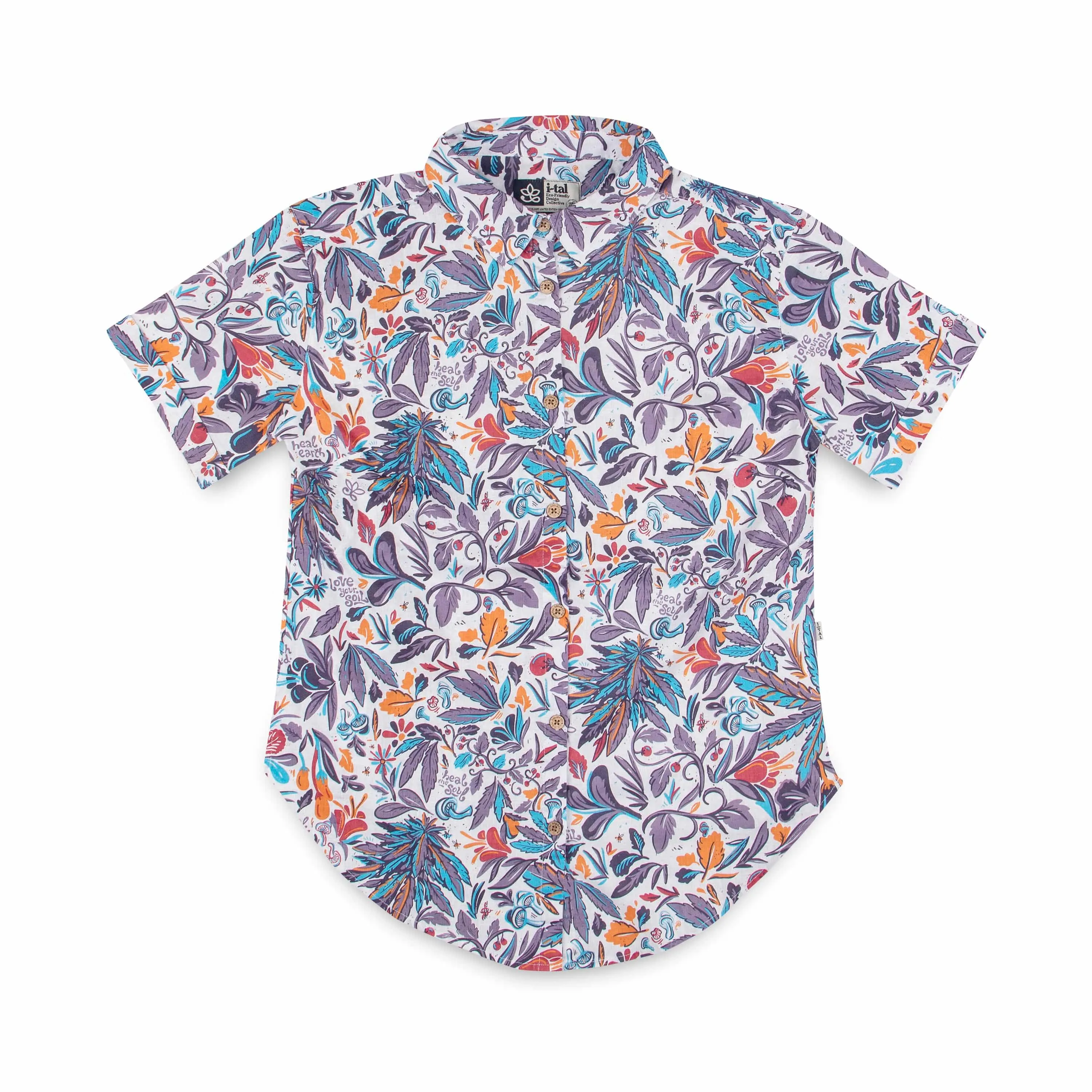 SUN+EARTH I-TAL WOMENS HEMP BUTTON UP