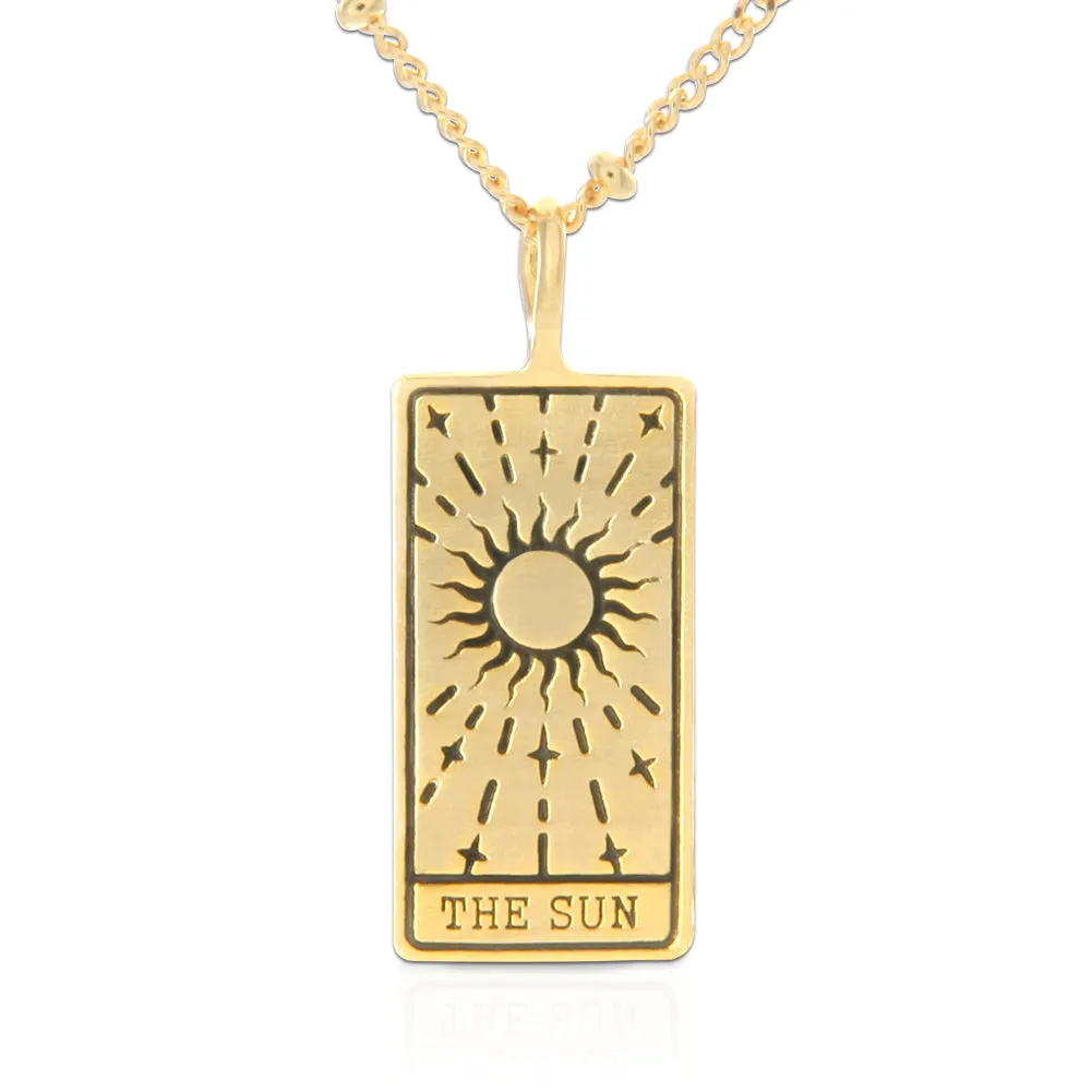 Tarot Card Necklace Sun, 21