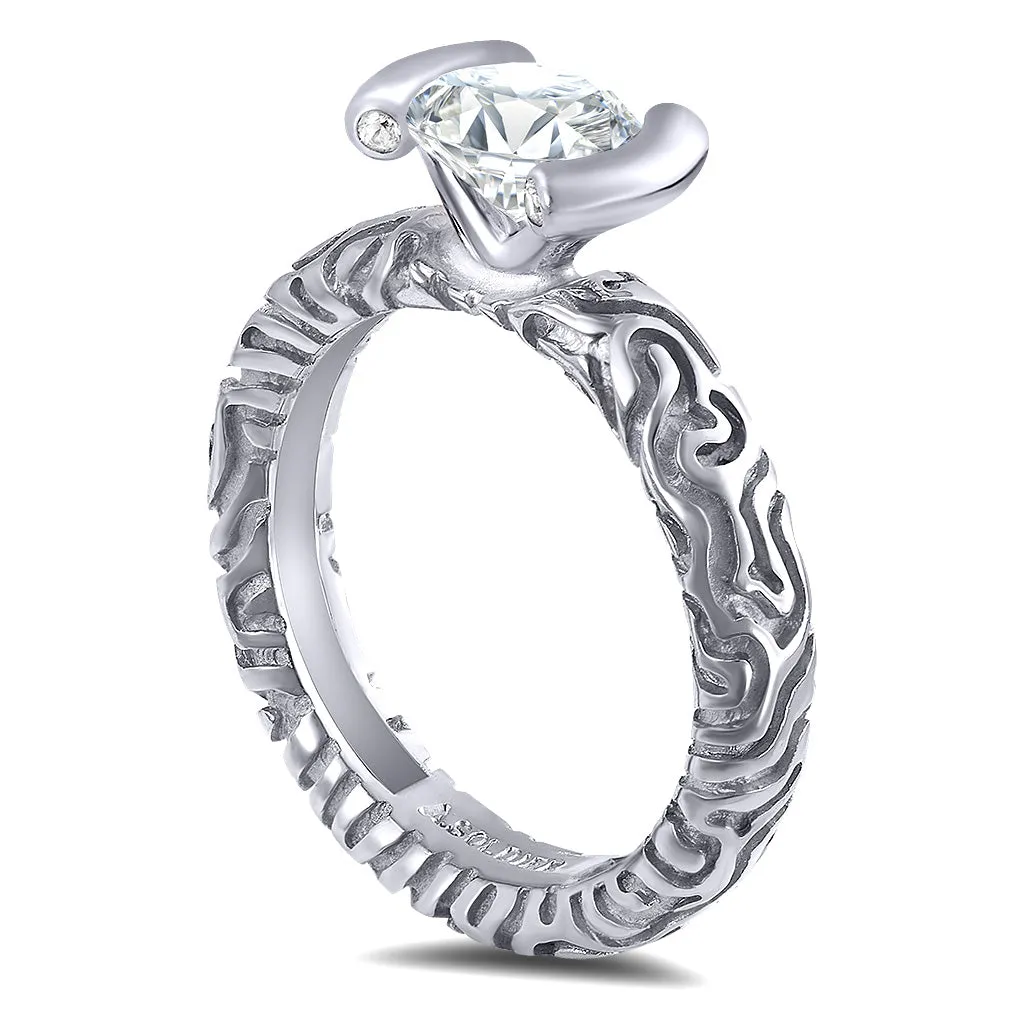 Valentine Diamond Sage Engagement Ring